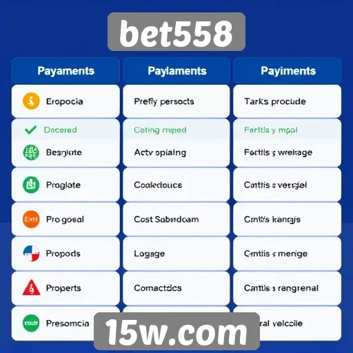 Métodos de pagamento aceitos no bet558
